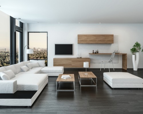 Idei pentru a va decora un living cu mobilier alb